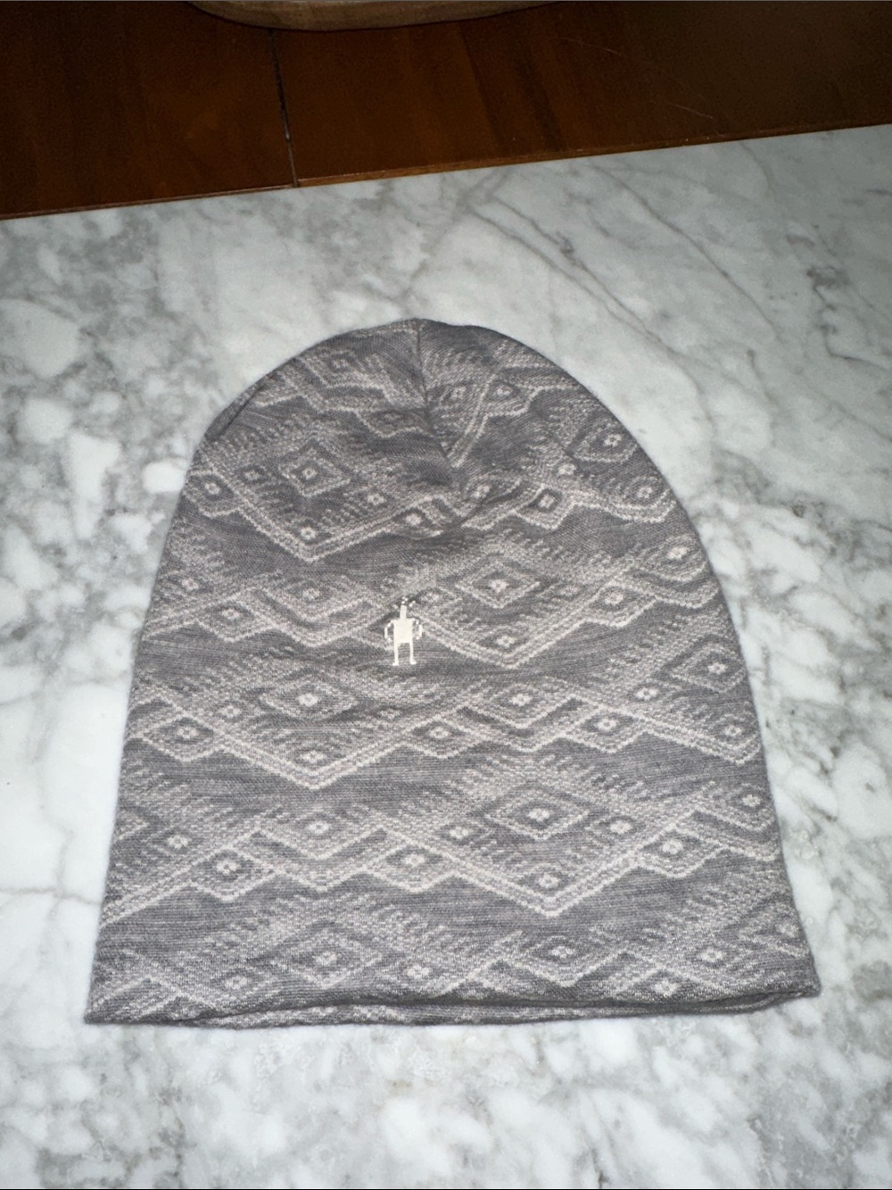 Smartwool base layer Gray Patterned Knit Beanie